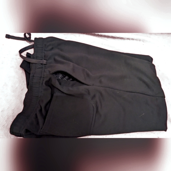 *Sports Pants Zip Leg, Elastic Tie Waist, Back & Side Pockets, Dark Blue, M - Picture 3 of 5